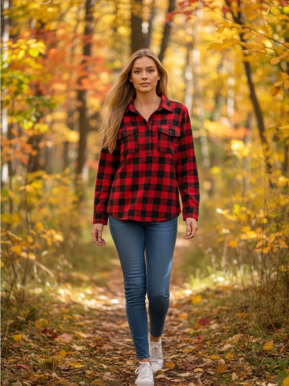 MADEWELL BUFFALO PLAID CABINCORE 3/4 BUTTON PULLOVER FLANNEL SHIRT SIZE LARGE